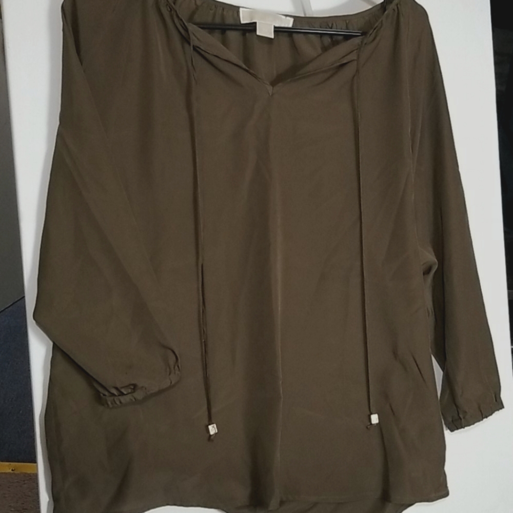 Michael Kors dark green blouse